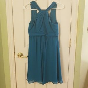David's bridal teal dress